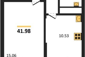 Фото №1: 1-комнатная квартира 41 м² - Знаменский, мкр. Родные Просторы, 