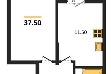 Фото №1: 1-комнатная квартира 37 м² - Знаменский, мкр. Родные Просторы, 