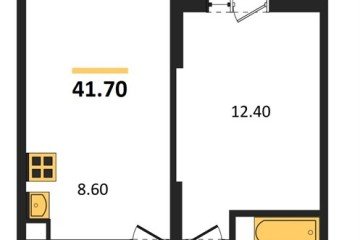 Фото №1: 1-комнатная квартира 41 м² - Знаменский, мкр. Родные Просторы, 