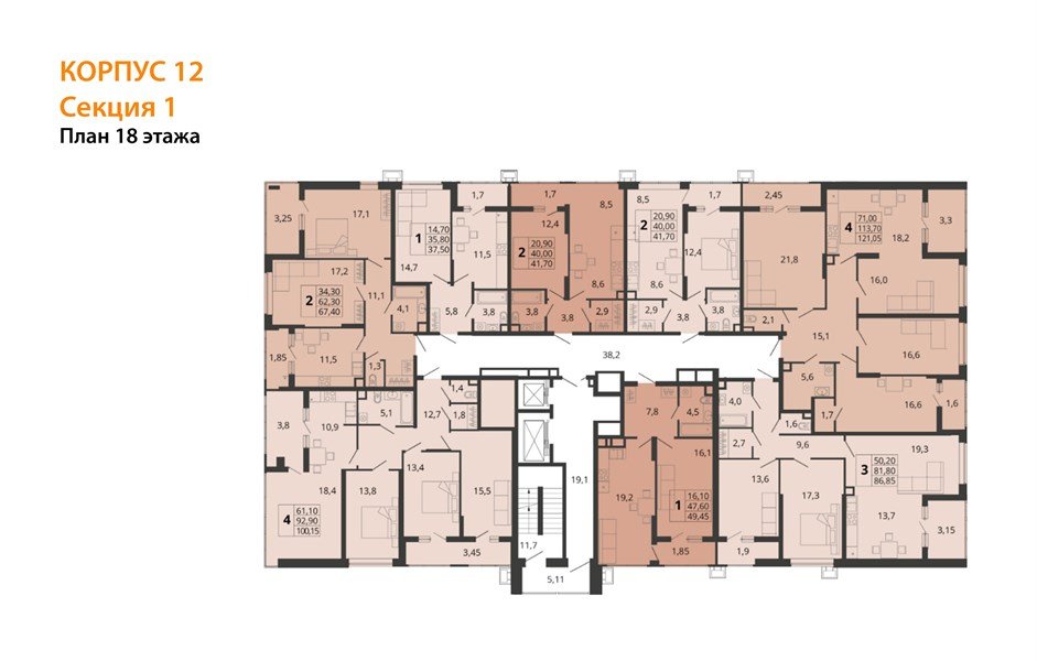Фото №8: 1-комнатная квартира 43 м² - Знаменский, Карасунский внутригородской округ, мкр. Родные Просторы