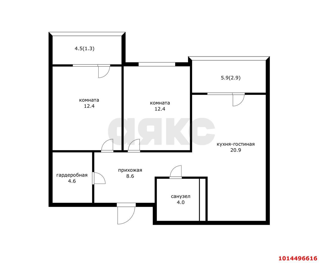Фото №13: 2-комнатная квартира 75 м² - Краснодар, жилой комплекс Отражение, ул. Конгрессная, 41