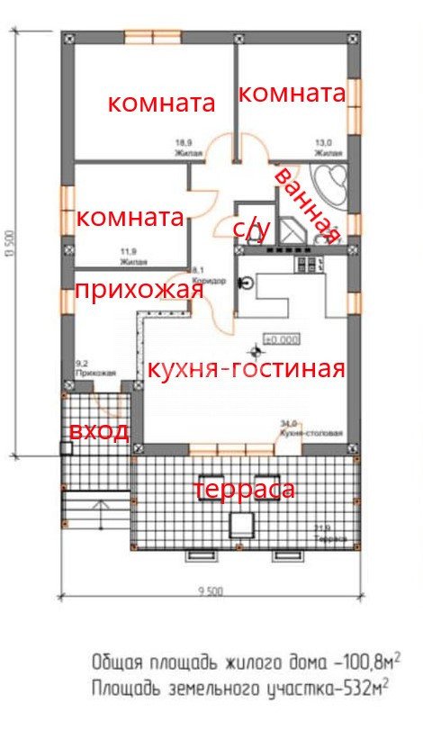 Фото №19: Дом 100 м² + 5.32 сот. - Темрюк, Солнечный, ул. Марьинская, 22