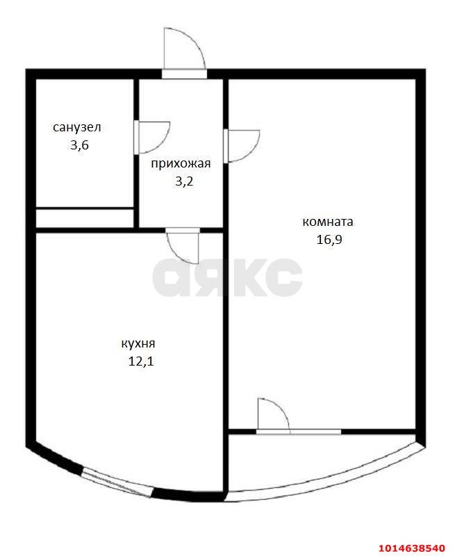 Фото №7: 1-комнатная квартира 36 м² - Краснодар, Славянский, ул. Заполярная, 35к10