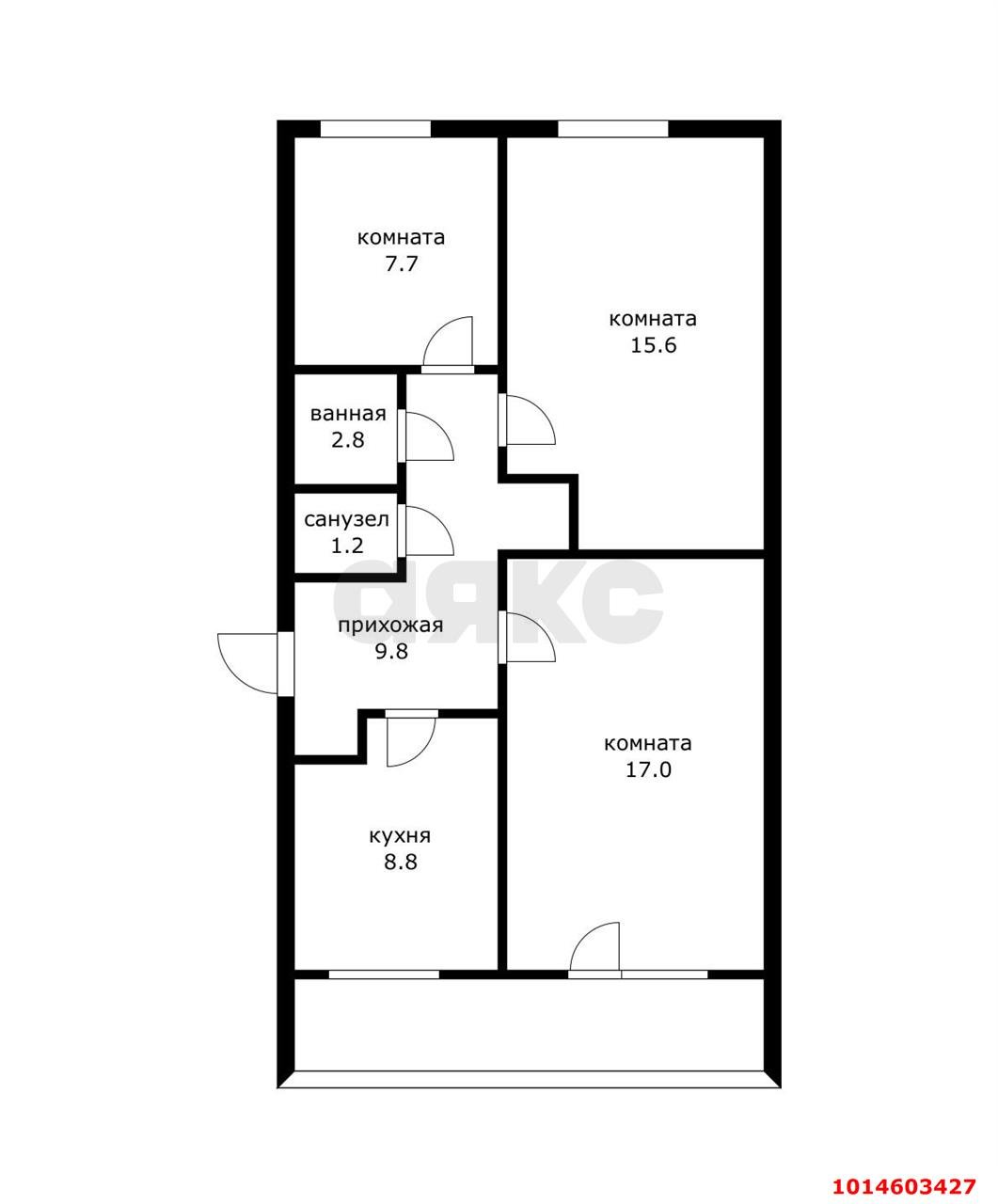 Фото №12: 3-комнатная квартира 66 м² - Краснодар, Калинино, ул. Российская, 446/5