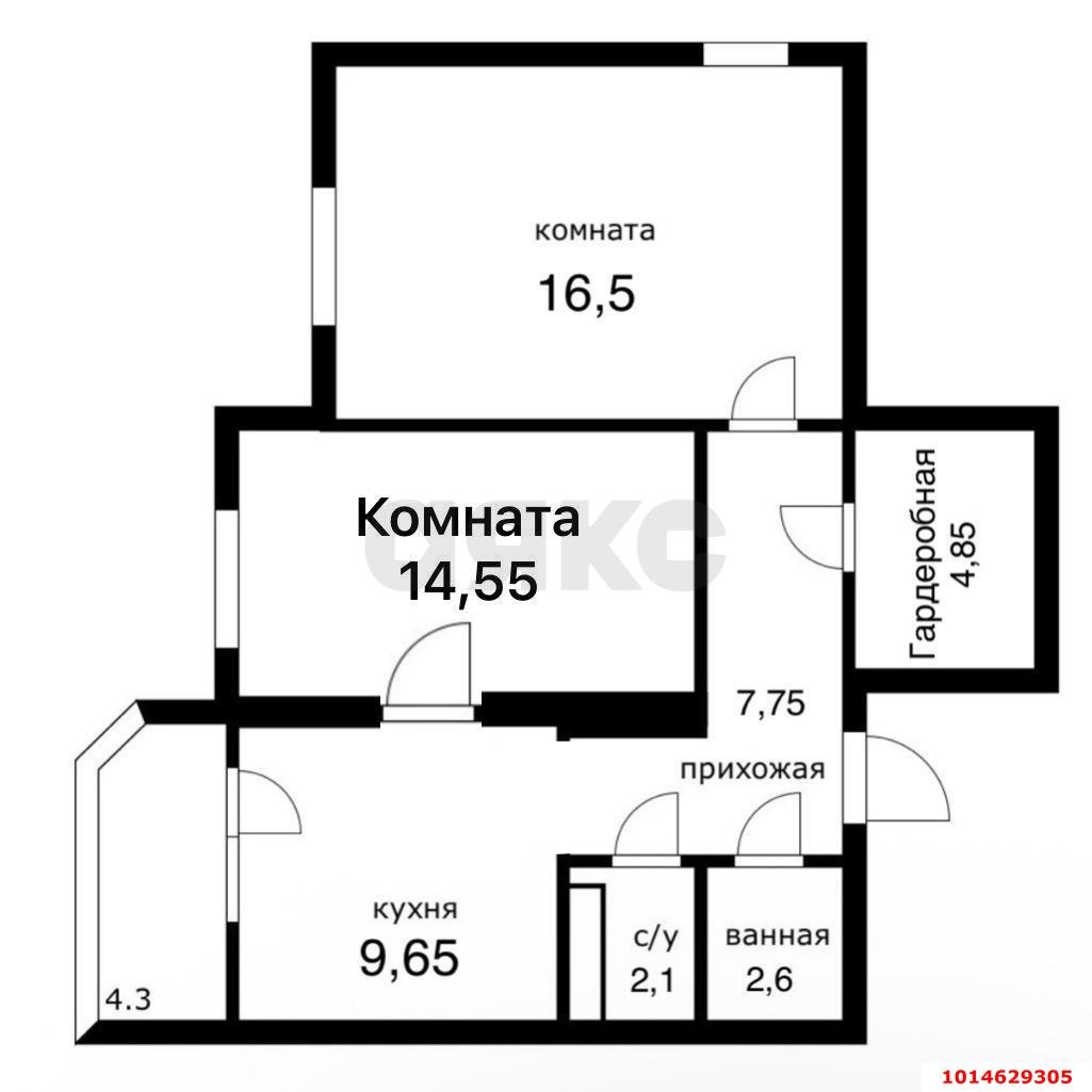 Фото №17: 2-комнатная квартира 62 м² - Краснодар, жилой комплекс Кубанский, 