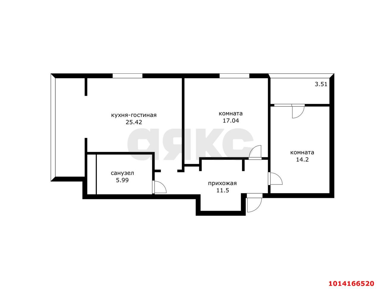 Фото №20: 2-комнатная квартира 76 м² - Краснодар, жилой комплекс Элегант, ул. Старокубанская, 137/1
