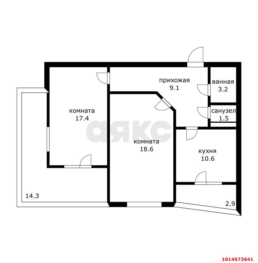 Фото №16: 2-комнатная квартира 77 м² - Краснодар, жилой комплекс Форт Карасун, ул. Сормовская, 208