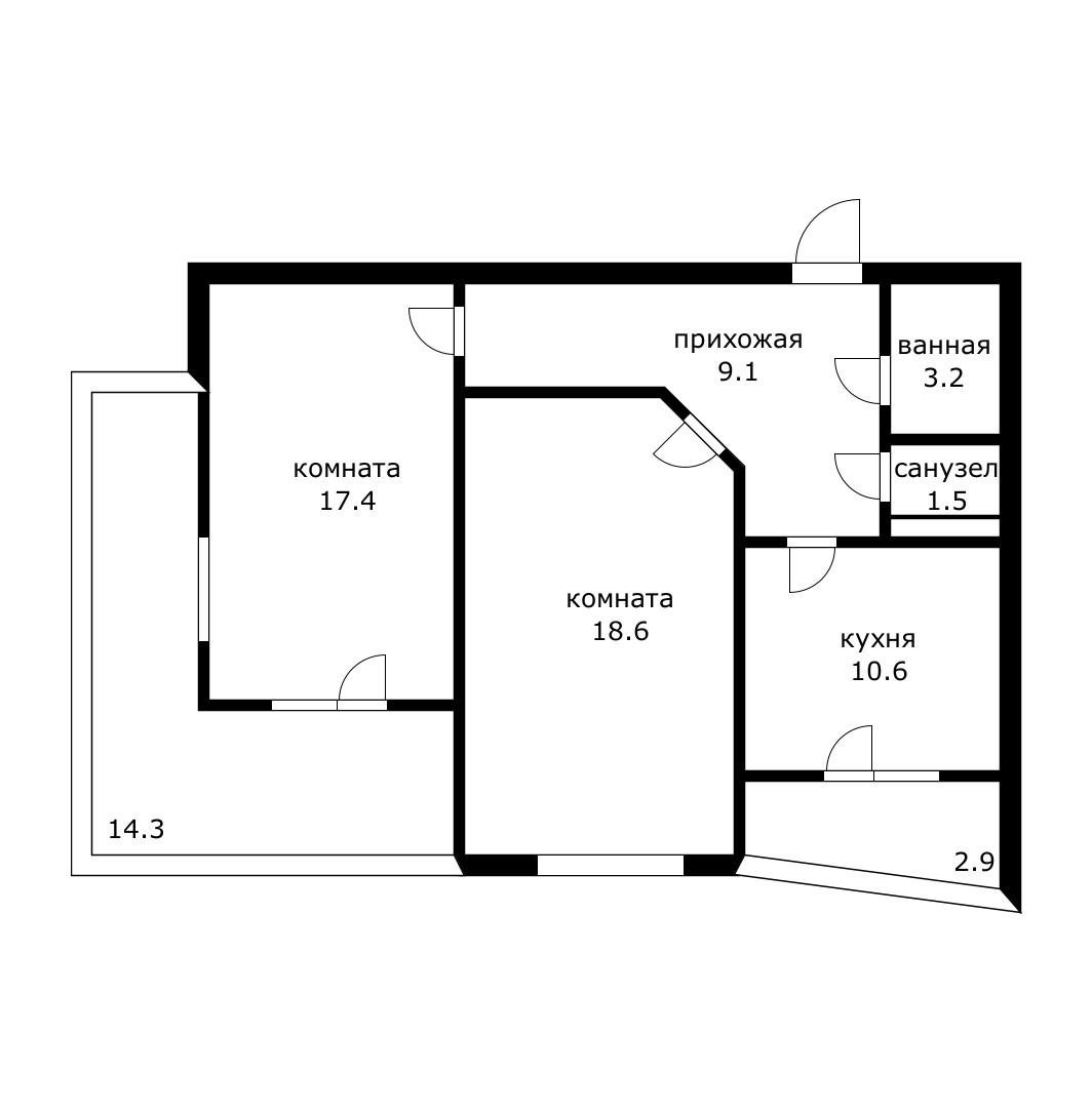 Фото №16: 2-комнатная квартира 77 м² - Краснодар, Карасунский внутригородской округ, Комсомольский, мкр. жилой комплекс Форт Карасун, ул. Сормовская, 208