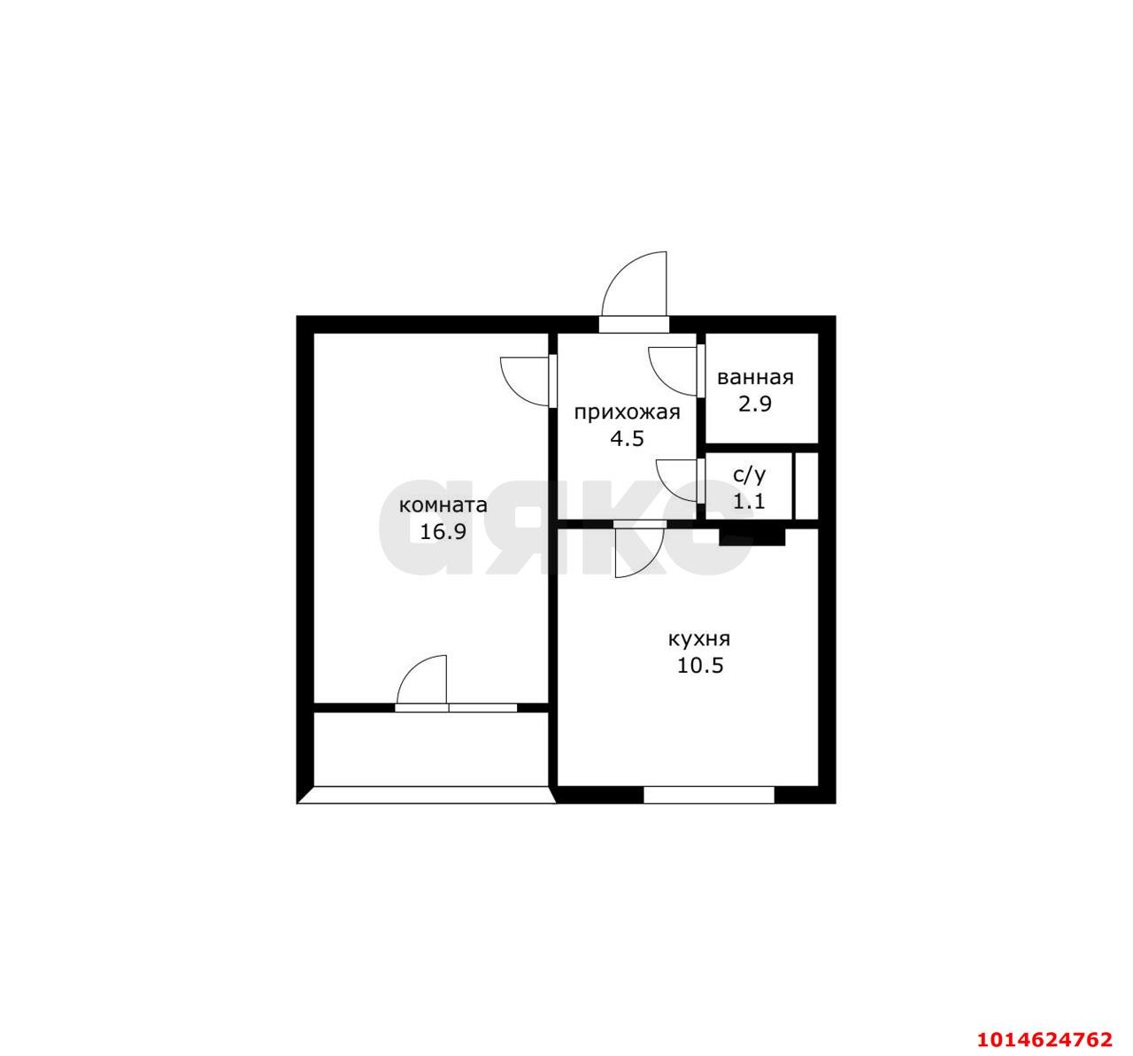 Фото №6: 1-комнатная квартира 40 м² - Краснодар, Микрохирургии глаза, ул. Академика Лукьяненко, 12