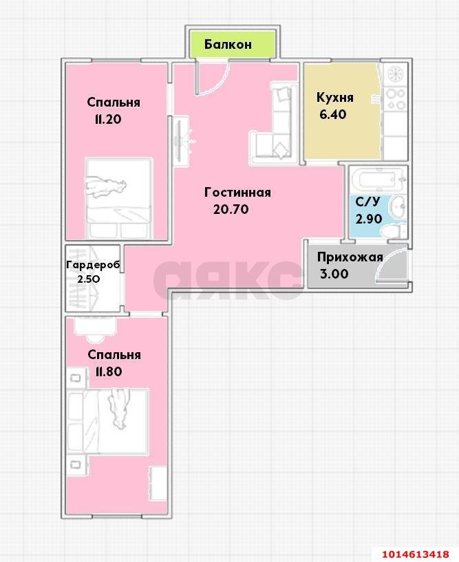 Фото №19: 3-комнатная квартира 63 м² - Краснодар, Черёмушки, ул. Ставропольская, 163