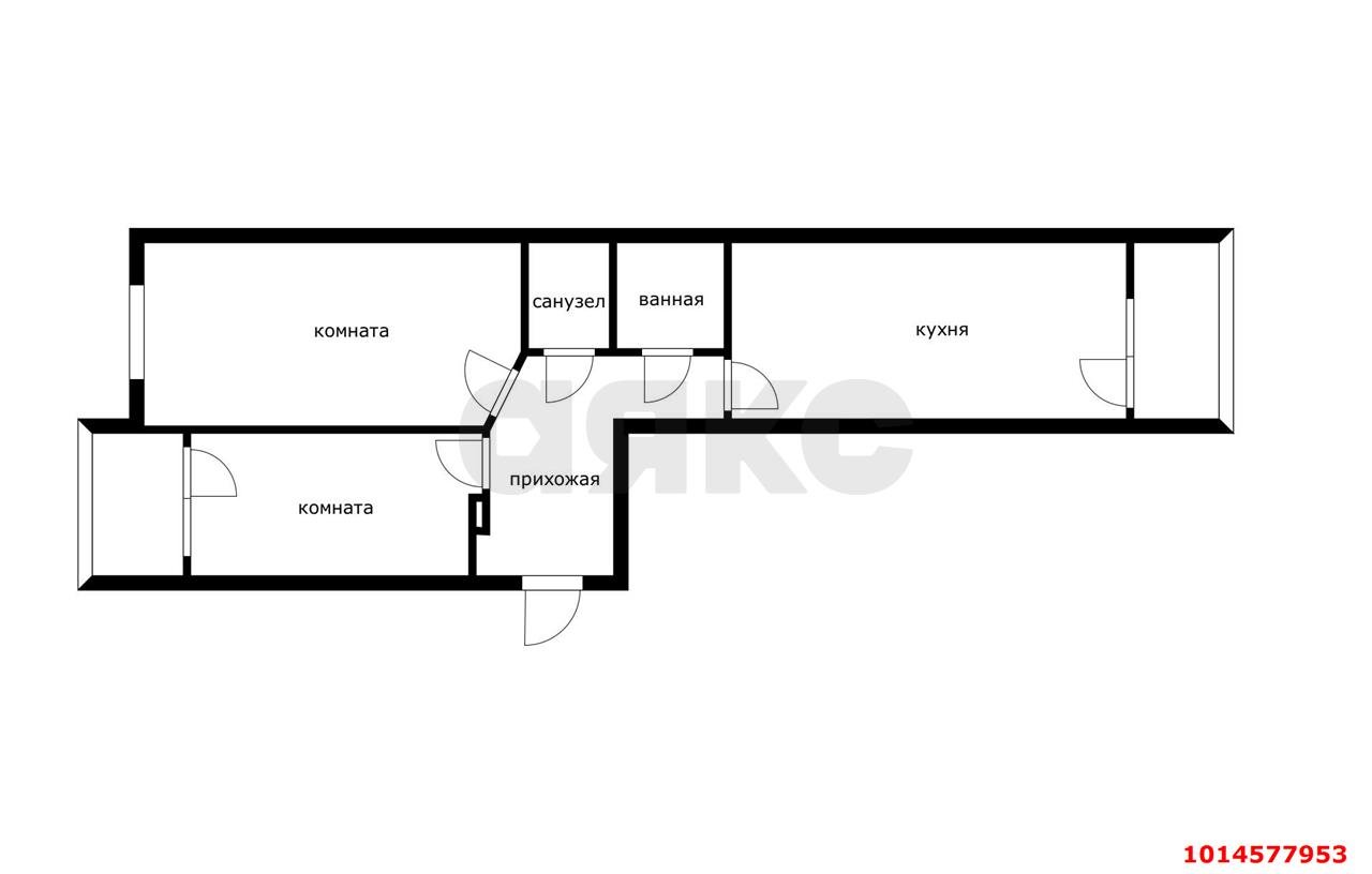 Фото №13: 2-комнатная квартира 54 м² - Краснодар, жилой комплекс Времена Года 3, 