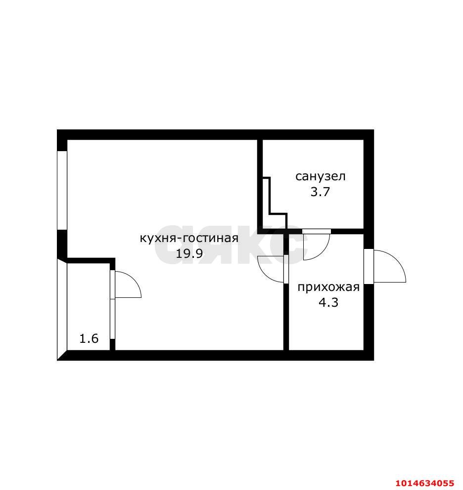 Фото №2: 1-комнатная квартира 27 м² - Краснодар, Новознаменский, ул. Войсковая, 4к6