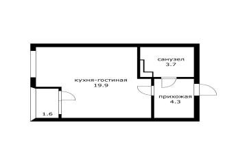 Фото №2: 1-комнатная квартира 27 м² - Краснодар, ж/р Новознаменский, ул. Войсковая, 4к6