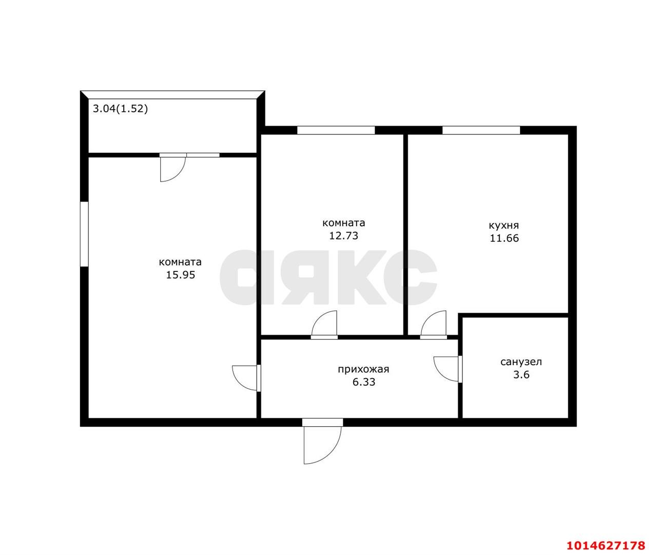 Фото №12: 2-комнатная квартира 50 м² - Краснодар, жилой комплекс Смородина, ул. имени Владимира Жириновского