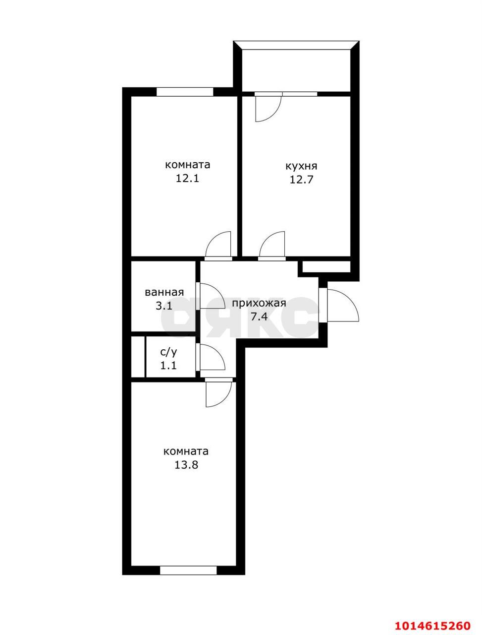 Фото №16: 2-комнатная квартира 53 м² - Краснодар, жилой комплекс Ракурс, ул. имени Героя Ростовского, 8