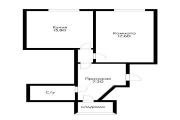 Фото №3: 1-комнатная квартира 45 м² - Краснодар, мкр. Хлопчато-бумажный Комбинат, ул. Уральская, 81Б