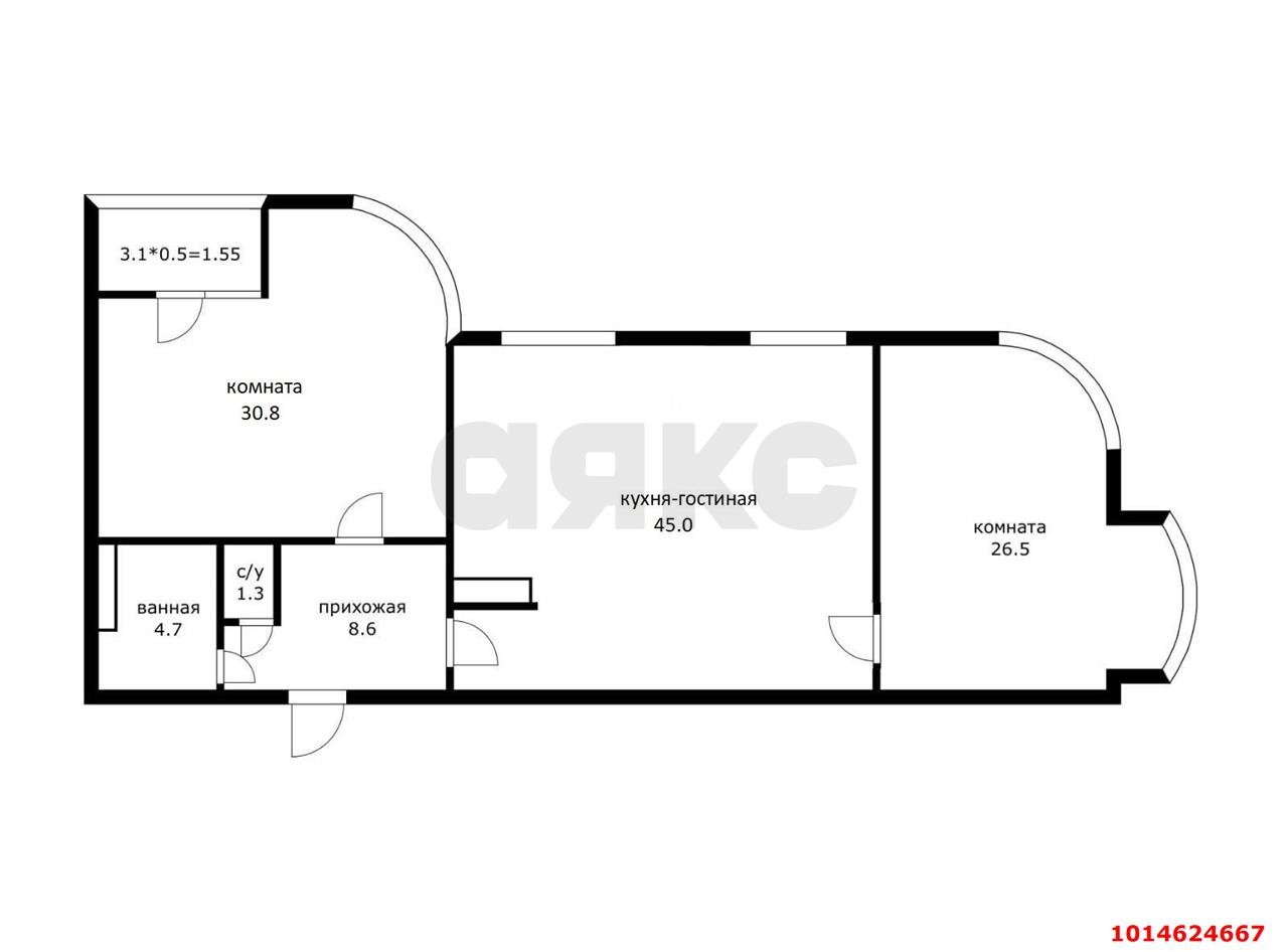 Фото №10: 3-комнатная квартира 120 м² - Краснодар, 9-й километр, ул. Циолковского, 5/1