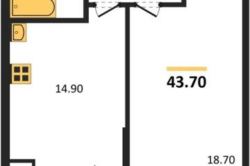 Фото №1: 1-комнатная квартира 43 м² - Краснодар, мкр. жилой комплекс Бауинвест, ул. Героя Владислава Посадского, 14/1