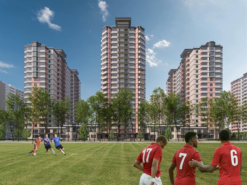 Фото №3: 1-комнатная квартира 41 м² - Краснодар, ЖК Бауинвест, ЖК Парк у Дома, Прикубанский внутригородской округ, жилой комплекс Парк У Дома, мкр. жилой комплекс Бауинвест, ул. Героев-Разведчиков, 11/1