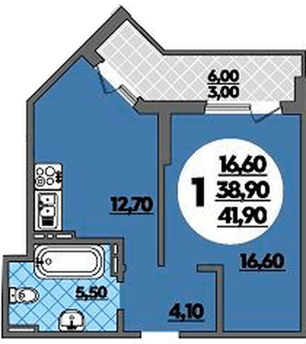 Фото №1: 1-комнатная квартира 42 м² - Краснодар, ЖК Бауинвест, ЖК Парк у Дома, Прикубанский внутригородской округ, жилой комплекс Парк У Дома, мкр. жилой комплекс Бауинвест, ул. Героев-Разведчиков, 11/1