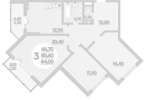 Фото №1: 3-комнатная квартира 86 м² - Краснодар, ЖК Бауинвест, ЖК Парк у Дома, Прикубанский внутригородской округ, жилой комплекс Парк У Дома, мкр. жилой комплекс Бауинвест, ул. Героев-Разведчиков, 11/1