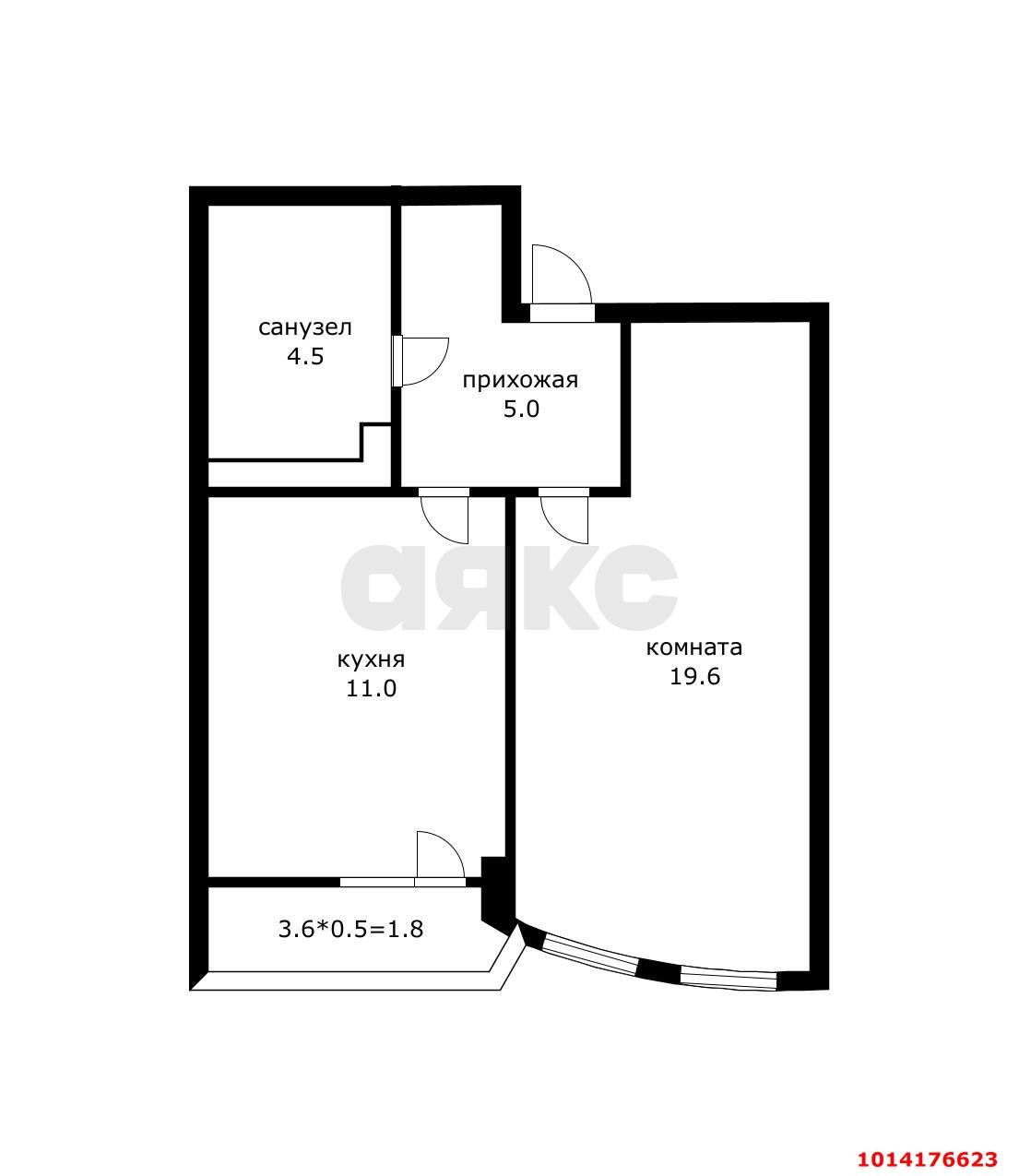 Фото №20: 1-комнатная квартира 46 м² - Краснодар, жилой комплекс Версаль, ул. Черниговская, 1
