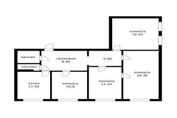 Фото №1: 4-комнатная квартира 88 м² - Краснодар, мкр. Краевая Клиническая Больница, ул. Восточно-Кругликовская, 55