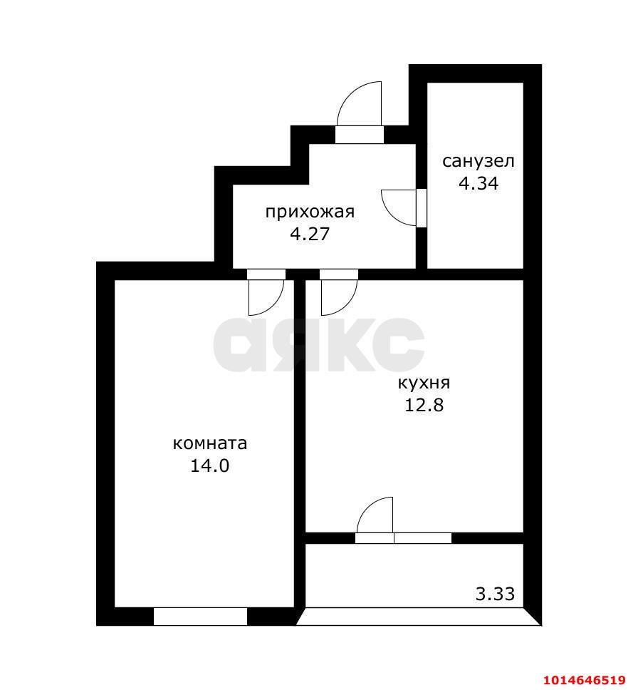Фото №15: 1-комнатная квартира 39 м² - Краснодар, жилой комплекс Парусная Регата, ул. Автолюбителей, 1Длит4