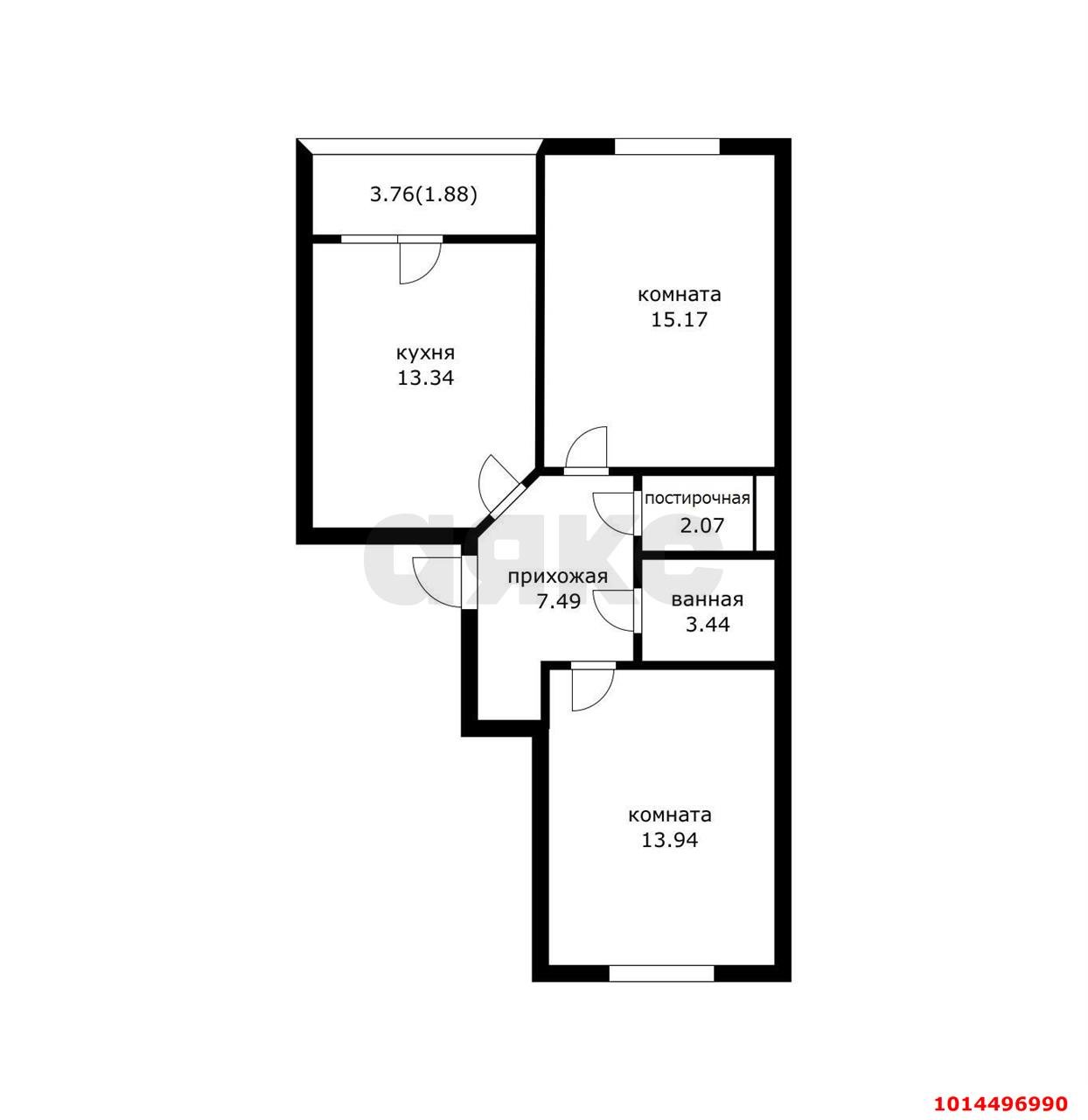 Фото №15: 2-комнатная квартира 55 м² - Краснодар, Светлоград, ул. Красных Партизан, 1/4к3