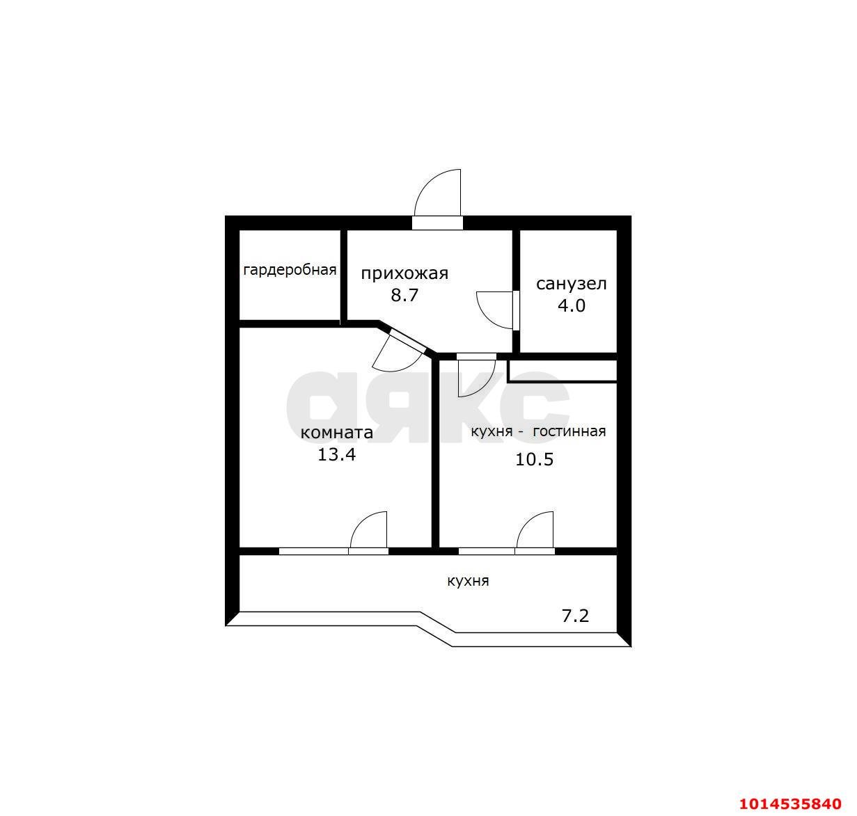 Фото №13: 1-комнатная квартира 43 м² - Краснодар, 4-й квартал, ул. Боспорская, 8