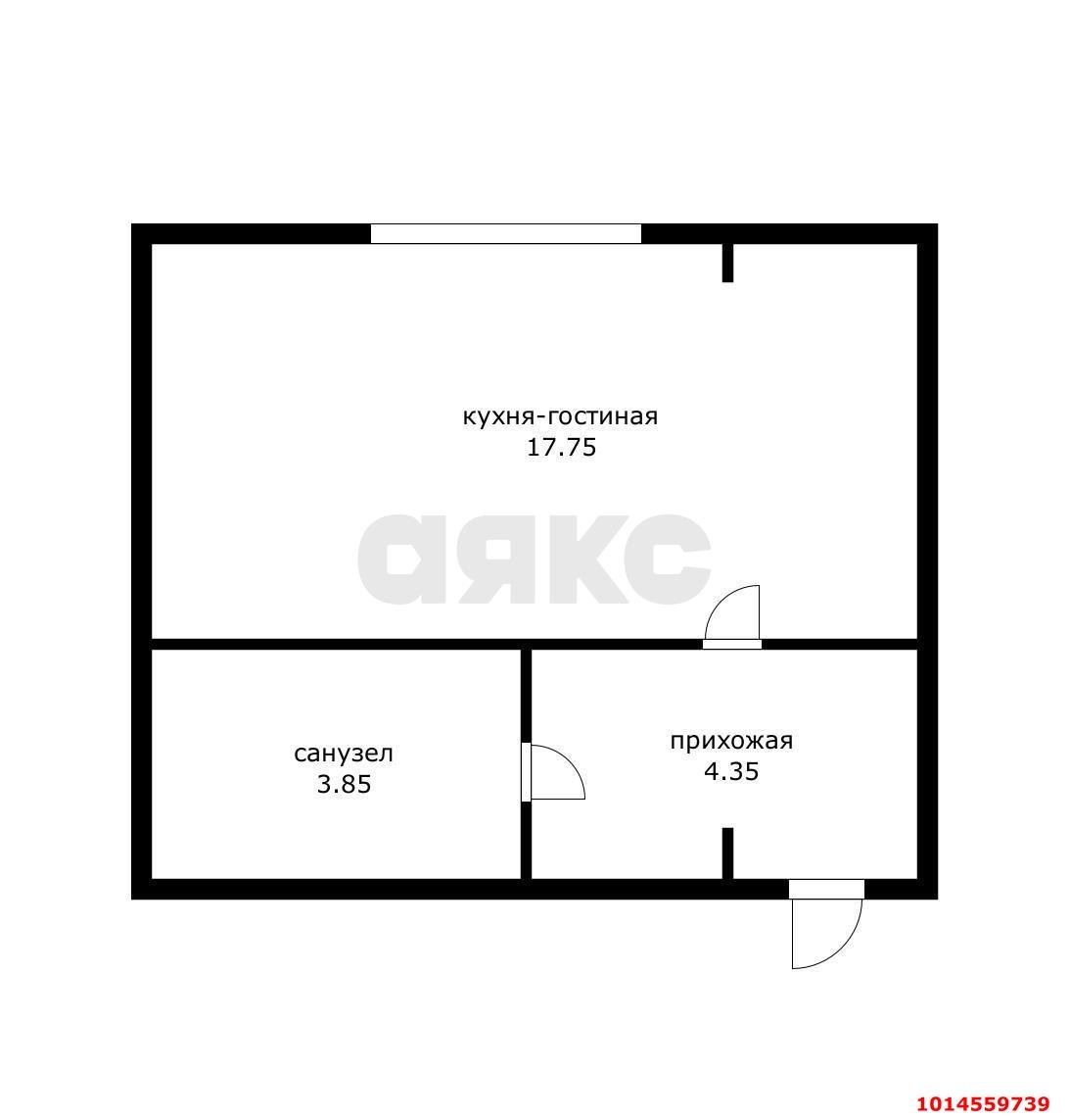 Фото №5: Студия 23 м² - Яблоновский, жилой комплекс Компаньон-Сити, ул. Шоссейная, 63к5