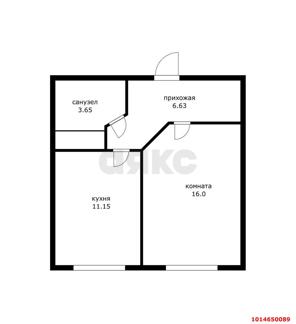 Фото №11: 1-комнатная квартира 38 м² - Яблоновский, ул. Луговая, 7/4лит1