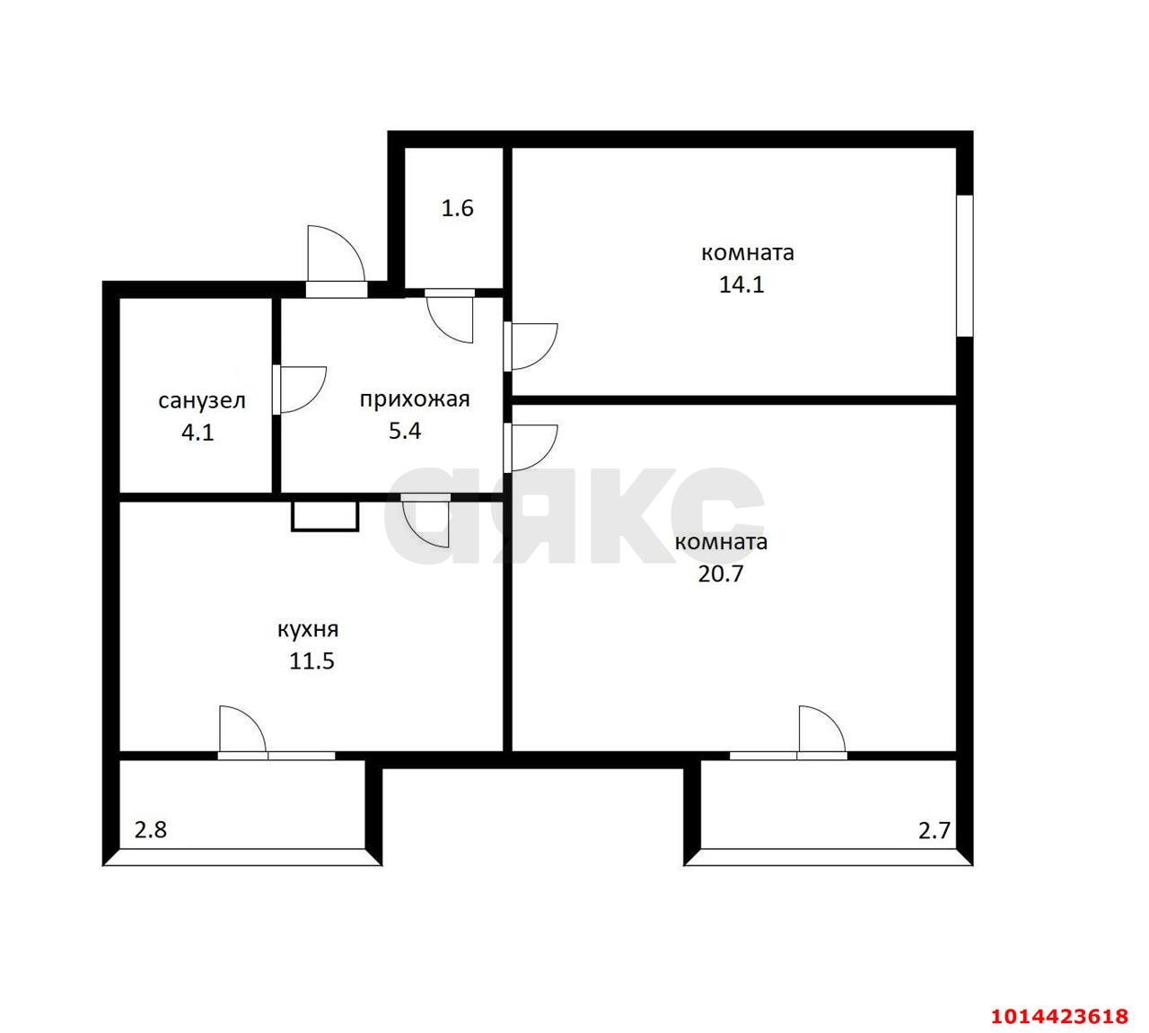 Фото №7: 2-комнатная квартира 59 м² - Адыгейск, ул. Эдепсукайская, 1/6