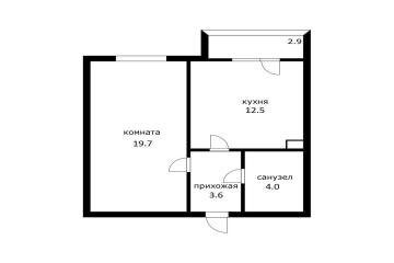 Фото №5: 1-комнатная квартира 40 м² - Адыгейск, ул. Эдепсукайская, 1Б