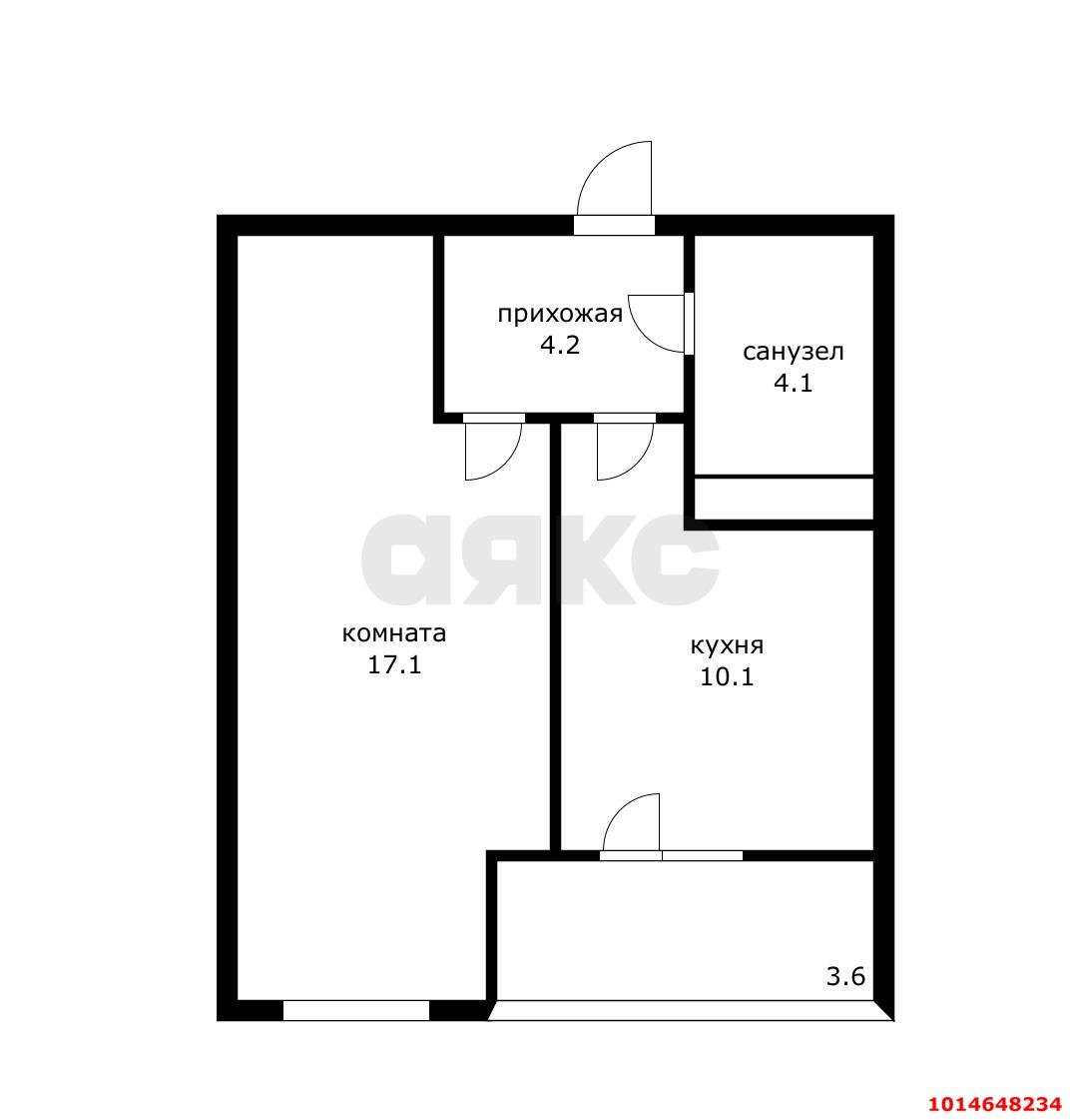 Фото №15: 1-комнатная квартира 37 м² - Краснодар, имени Петра Метальникова, ул. Цезаря Куникова, 24к1