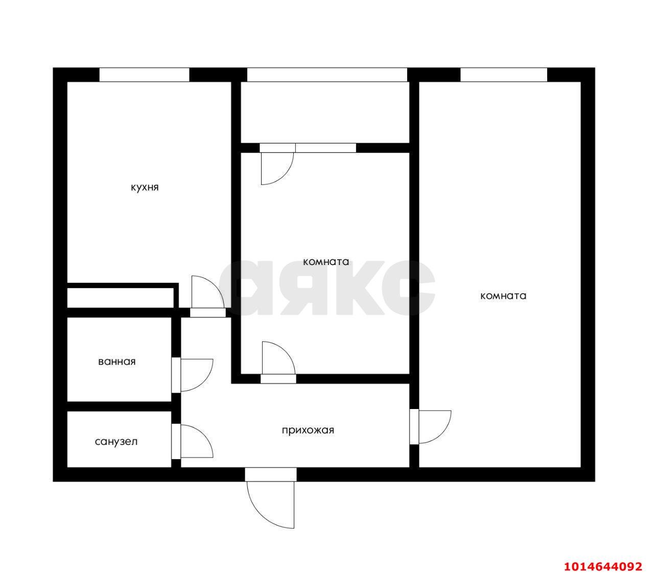 Фото №5: 2-комнатная квартира 54 м² - Краснодар, жилой комплекс Рекорд, ул. Новороссийская, 90/2к2