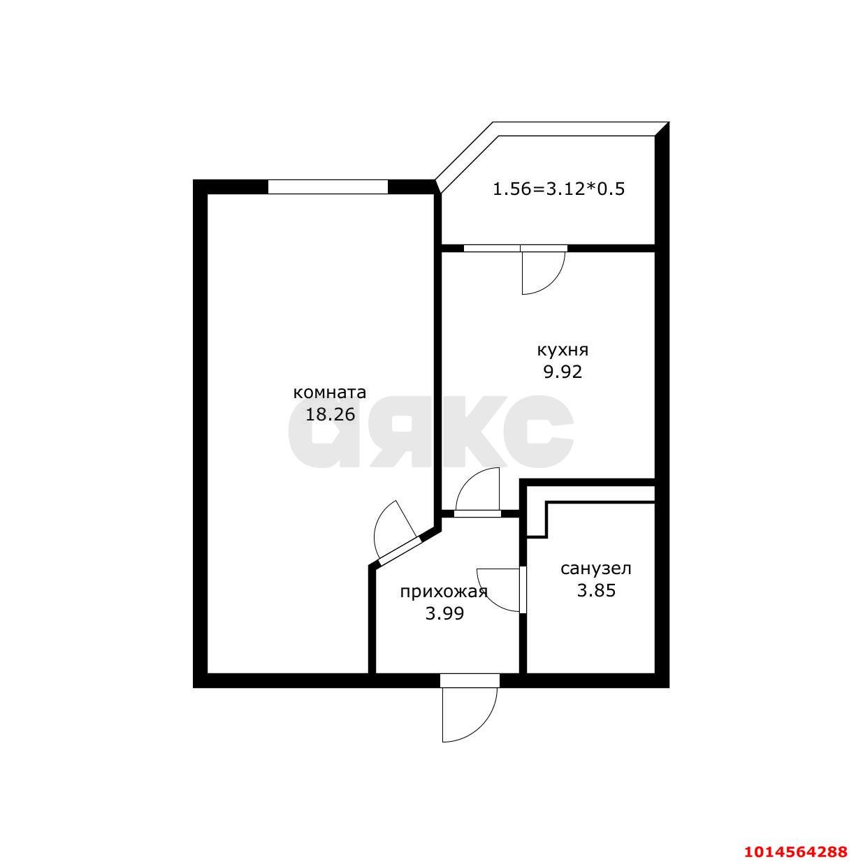 Фото №8: 1-комнатная квартира 42 м² - Краснодар, Губернский, ул. им. Героя Яцкова И.В., 15к2