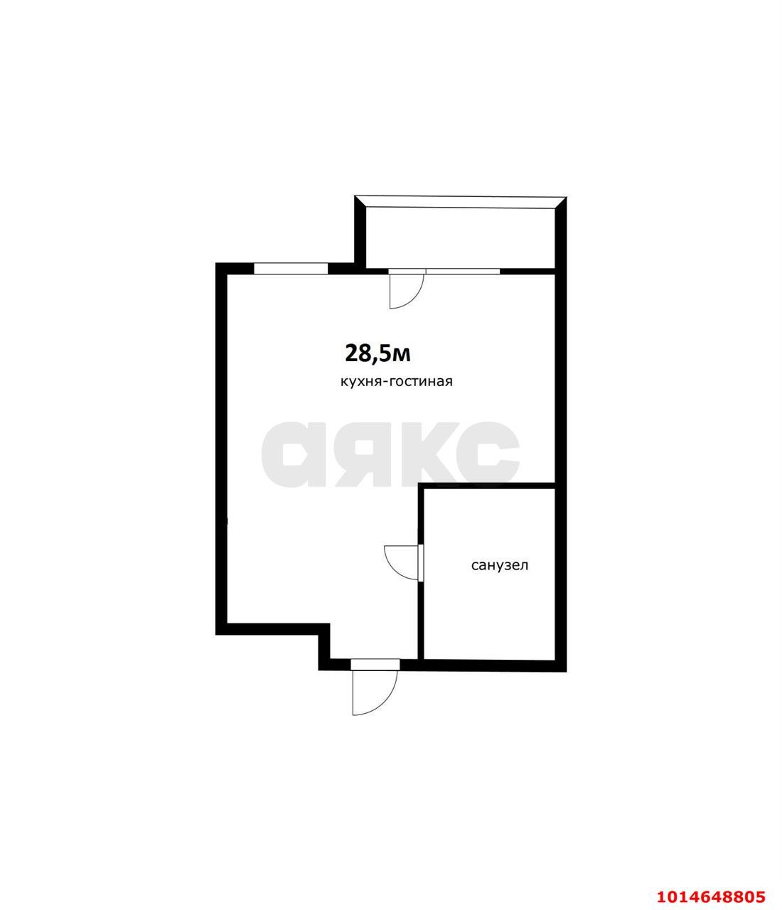Фото №11: Студия 28 м² - Краснодар, Светлоград, ул. Красных Партизан, 1/4к11