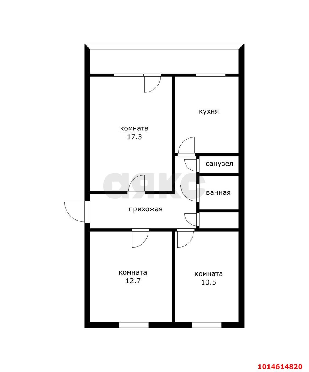 Фото №18: 3-комнатная квартира 69 м² - Краснодар, имени Н.И. Вавилова, ул. Вавилова, 4