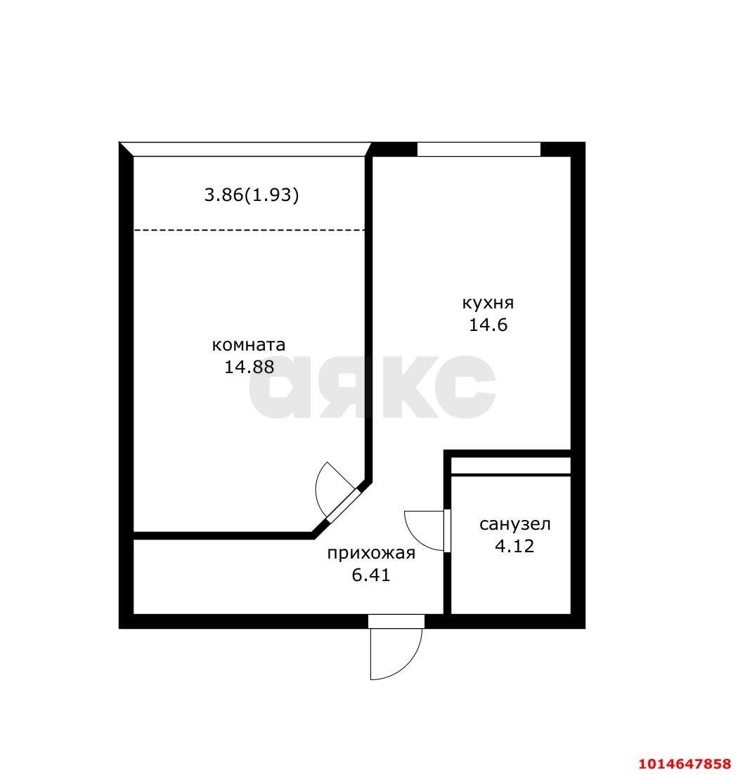 Фото №15: 1-комнатная квартира 45 м² - Краснодар, Черёмушки, ул. Обрывная, 132/1