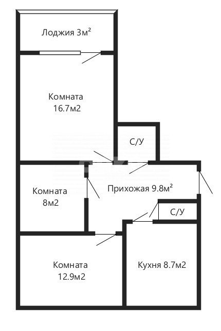 Фото №24: 3-комнатная квартира 78 м² - Геленджик, ул. Горького, 31