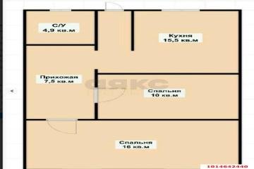 Фото №4: 2-комнатная квартира 55 м² - отделения № 2 СКЗНИИСиВ, мкр. Прикубанский внутригородской округ, ул. Главная, 28-26
