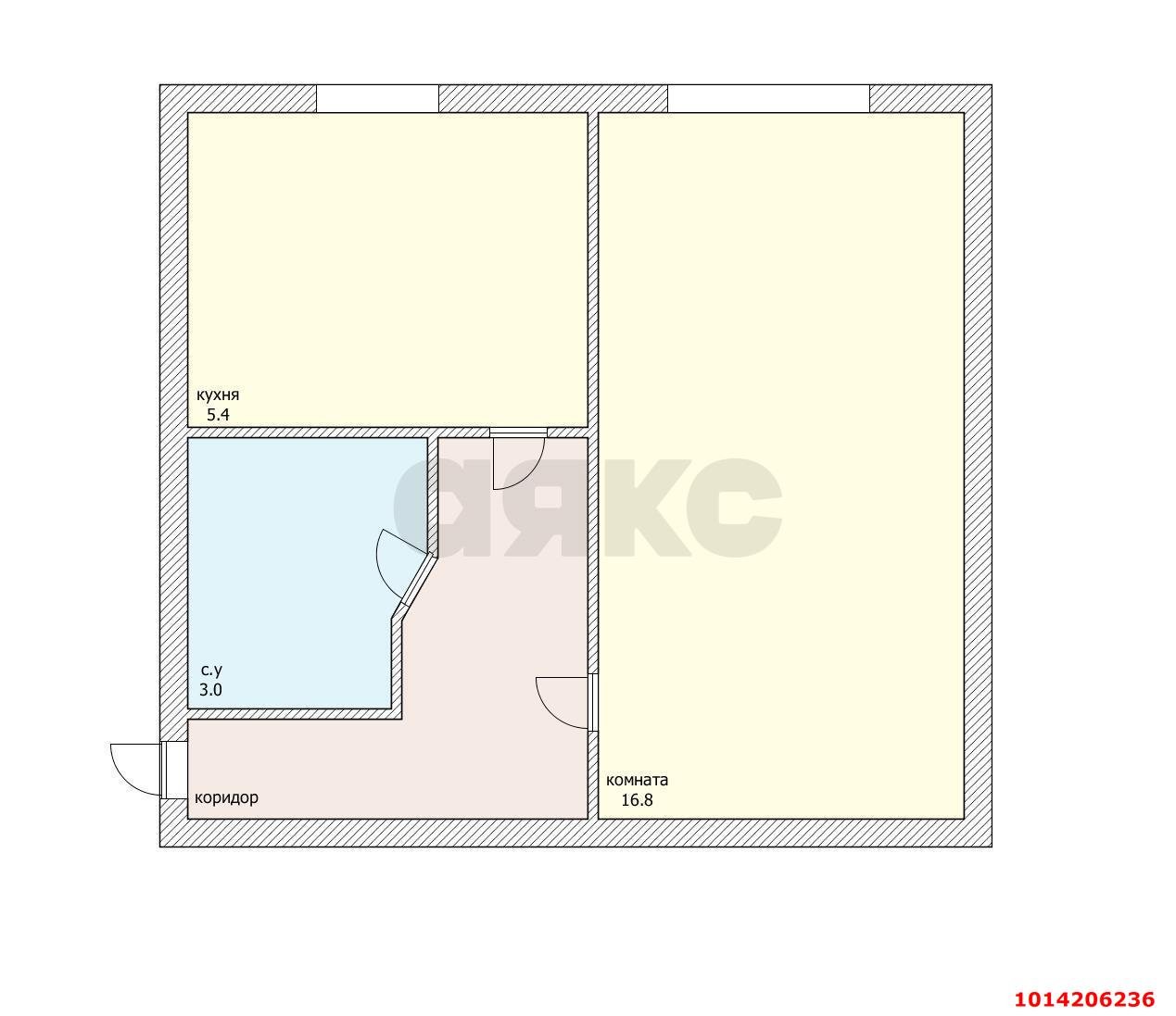 Фото №10: 1-комнатная квартира 30 м² - Яблоновский, ул. Карла Маркса, 1Б