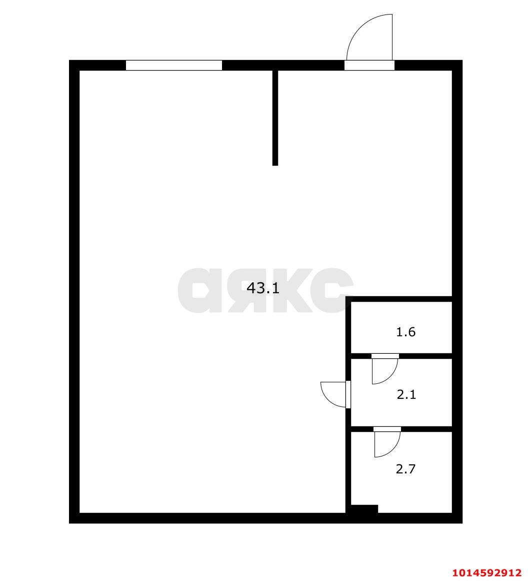 Фото №5: Офисное помещение 50 м² - Краснодар, жилой комплекс Три Богатыря, ул. Садовая, 161/2к2