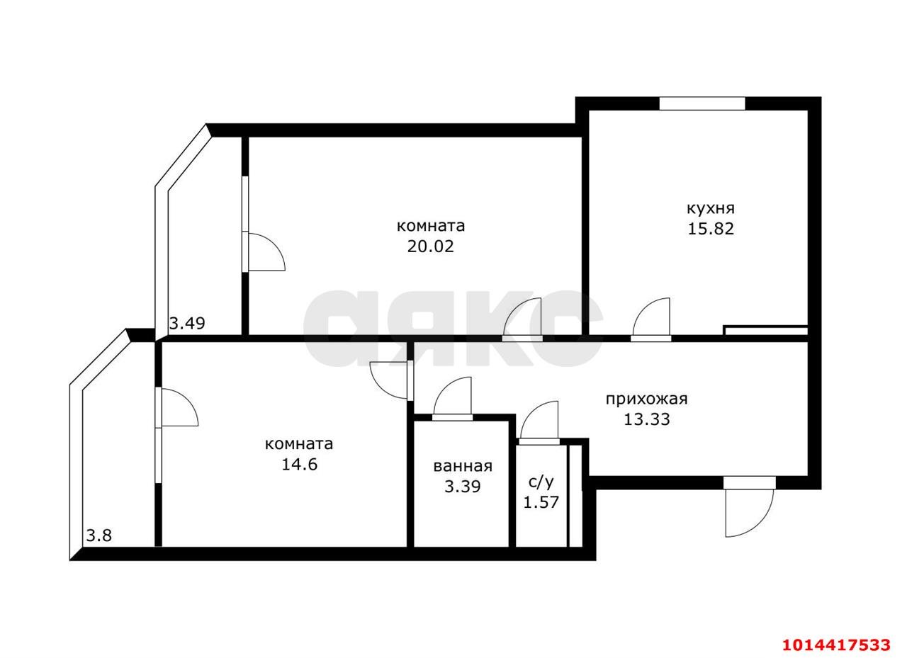 Фото №2: 2-комнатная квартира 68 м² - Краснодар, жилой комплекс Димитрова, ул. Димитрова, 3/1