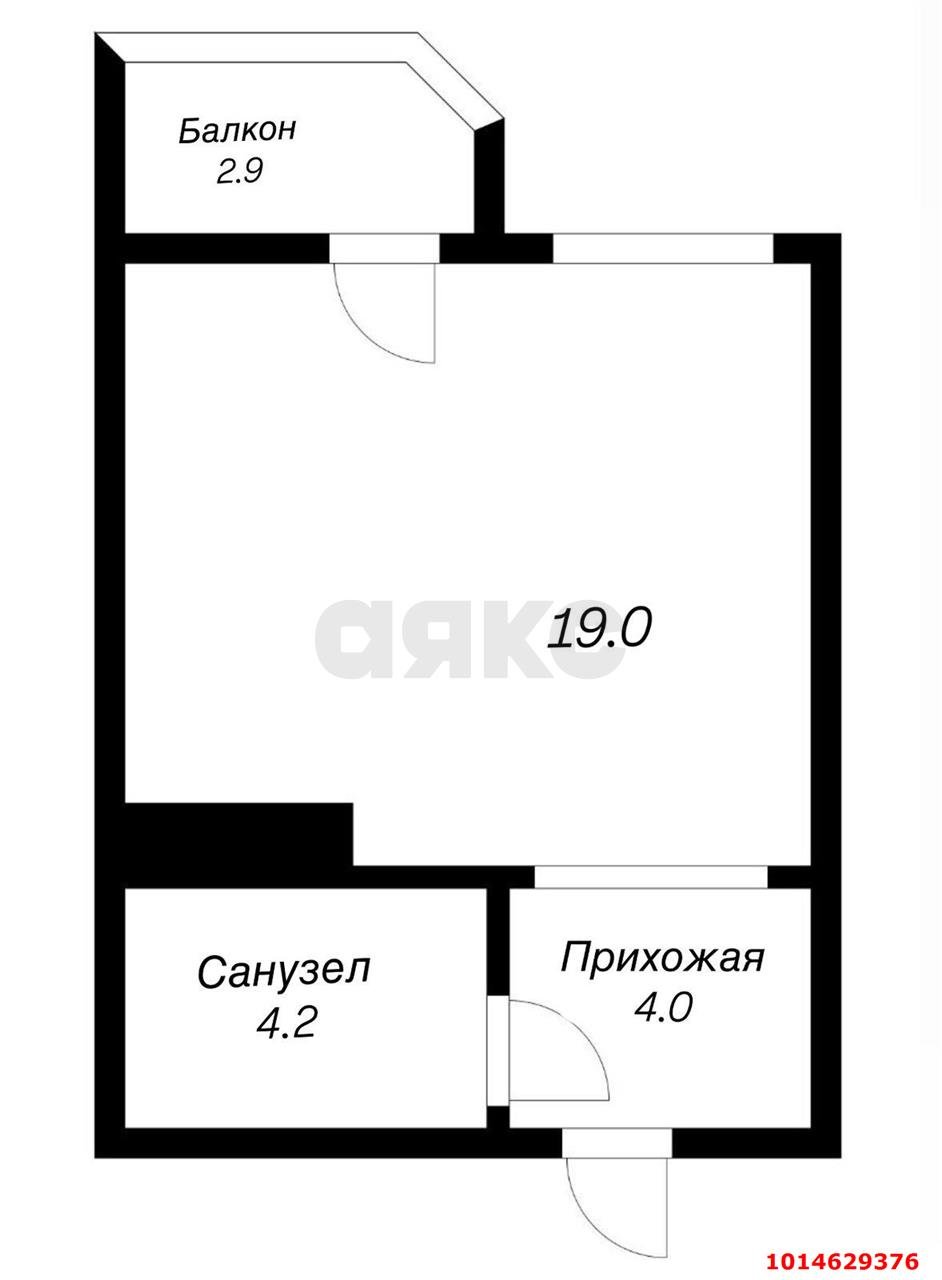 Фото №10: Студия 30 м² - Краснодар, Краевая Клиническая Больница, ул. им. Героя Яцкова И.В., 9