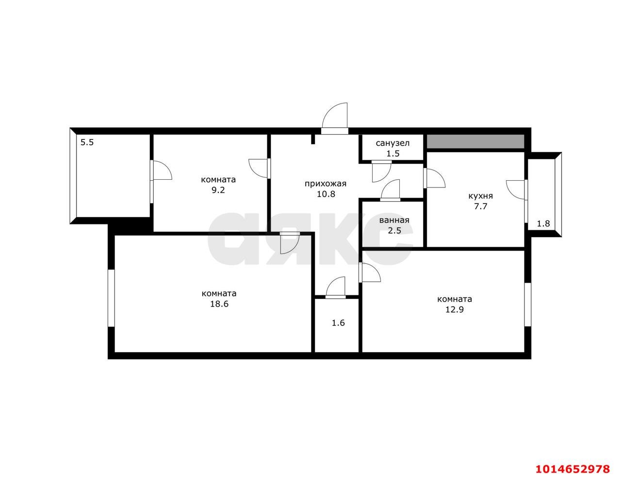 Фото №8: 3-комнатная квартира 68 м² - Приморско-Ахтарск, мкр. 4-й, ул. Комиссара Шевченко, 101К3