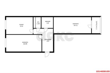 Фото №2: 2-комнатная квартира 66 м² - Краснодар, мкр. Камвольно-суконный Комбинат, ул. Магистральная, 11