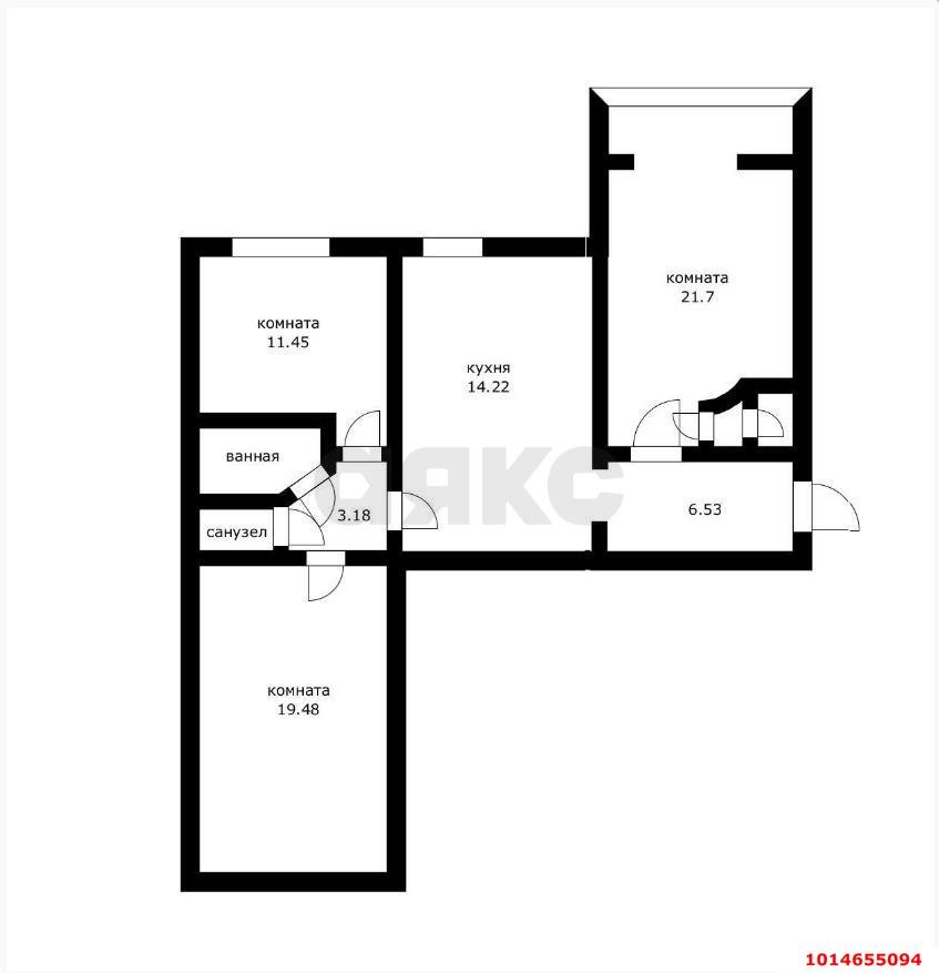 Фото №14: 3-комнатная квартира 82 м² - Краснодар, Юбилейный, пр-кт Чекистов, 11