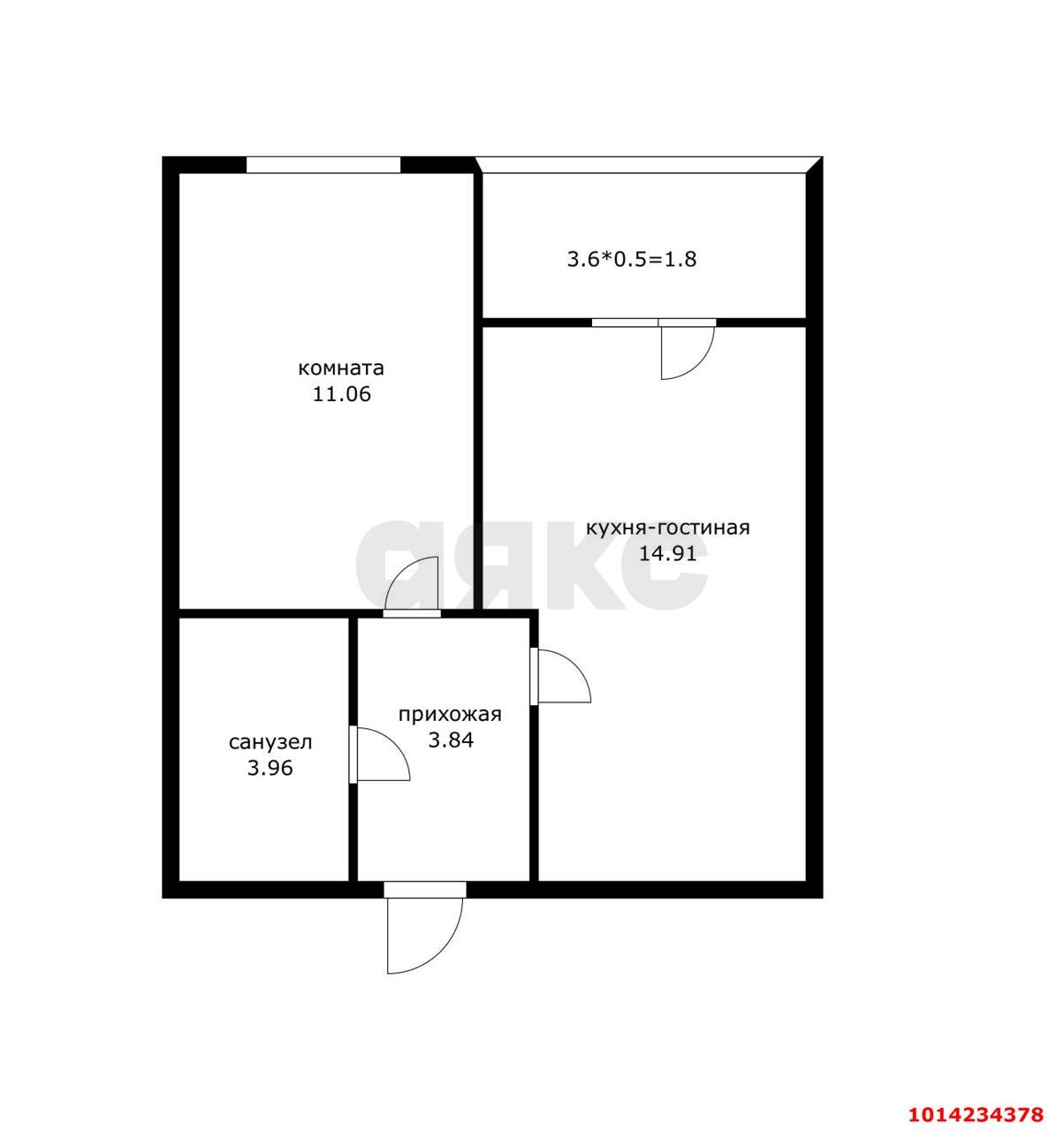 Фото №1: 1-комнатная квартира 35 м² - Краснодар, жилой комплекс Зелёная Территория, ул. имени Генерала Брусилова, 5лит1.2